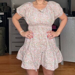 J. Crew Pink Floral Mini Dress